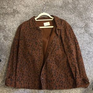 Universal Thread Cheetah Print Denim Jacket